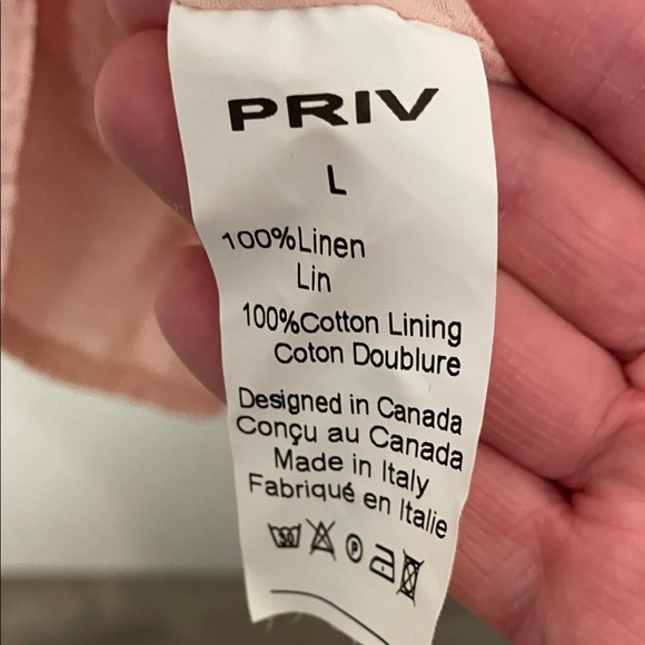 Priv Pink Linen Dress Size Large - Picture 5 of 9